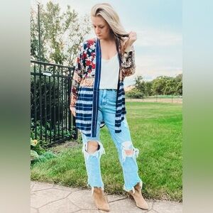 NWT En Creme Print Mix Tunic